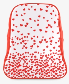Red Falling Hearts On Pink School Backpack/large - Portable Network Graphics, HD Png Download, Transparent PNG