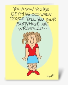 Pantyhose Wrinkled Greeting Card - Cartoon, HD Png Download, Transparent PNG