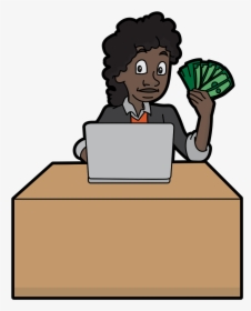 Cartoon Holding Money Png, Transparent Png, Transparent PNG