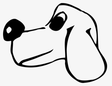 Dog Head - Outline Of Cartoon Dog Head, HD Png Download, Transparent PNG