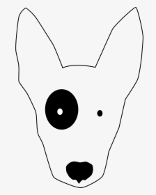 Clipart Dog Head - Bull Terrier Face Clipart, HD Png Download, Transparent PNG