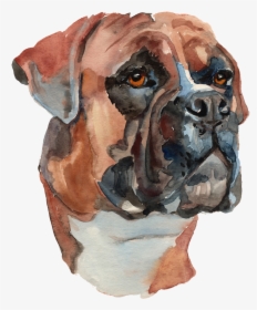 Water Color Painted Dog Png - Dog Water Painting Png, Transparent Png, Transparent PNG