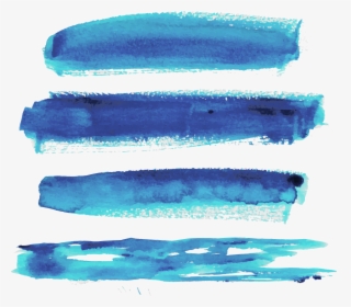 Blue Strokes Transprent Png - Watercolor Brush Stroke Long, Transparent Png, Transparent PNG