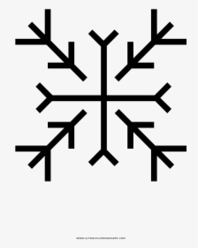 Copo De Nieve Página Para Colorear - Line Drawing Of Simple Snowflakes, HD Png Download, Transparent PNG