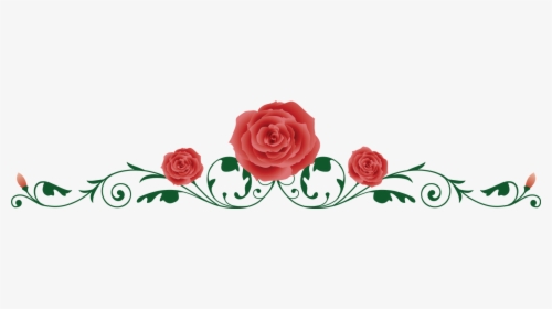 Rose Vine Border - Red Roses Vine Clipart, HD Png Download, Transparent PNG