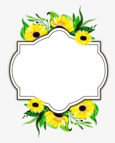 Free Png Floral Frame - Wedding Frame Png Sunflower, Transparent Png, Transparent PNG
