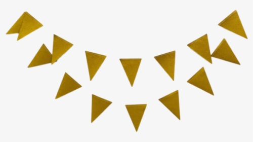 Mini Gold Party Bunting Banner For Bachelorette Or - Gold Flag Banner Png, Transparent Png, Transparent PNG