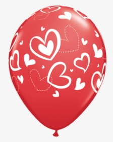 Bday Confetti Dots Red - Globos Latex San Valentin, HD Png Download, Transparent PNG