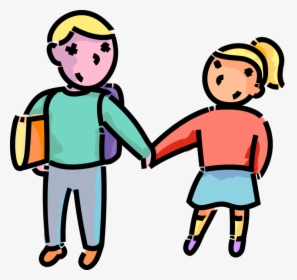 Transparent Students Walking Png - Brother And Sister Clipart Png, Png Download, Transparent PNG