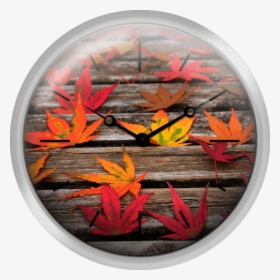 Japanese Maple Leaves - Wall Clock, HD Png Download, Transparent PNG