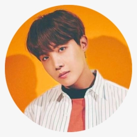 Bts Jung Hoseok Orange Circle Sticker 🧡🖤 - J Hope In Yellow, HD Png Download, Transparent PNG