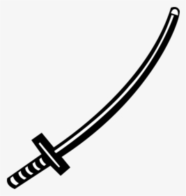 Vector Illustration Of Japanese Katana Samurai Sword - Curved Samurai Sword Clipart, HD Png Download, Transparent PNG