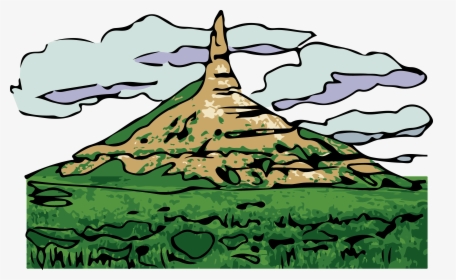 Landscape - Nebraska Chimney Rock Clipart, HD Png Download, Transparent PNG