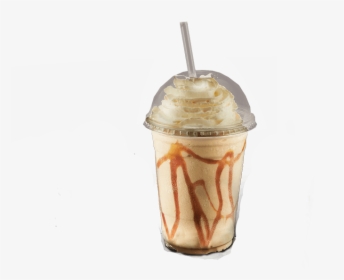 Salted Caramel Thickshake With Cream & Caramel Syrup - Caramel Thickshake, HD Png Download, Transparent PNG