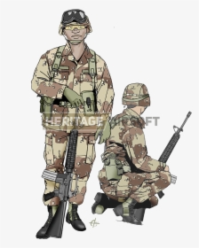 Clip Art Desert Storm Camouflage - Soldier, HD Png Download, Transparent PNG