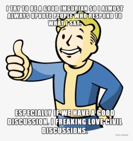 Imgur Is A Nice Place - Vault Boy Hd, HD Png Download, Transparent PNG