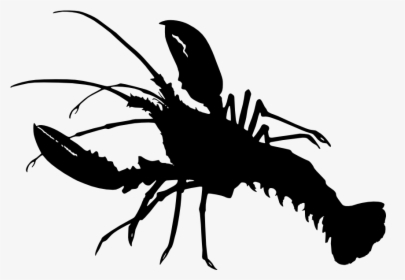 Crayfish As Food Lobster Crab Silhouette - Lobster Silhouette Png, Transparent Png, Transparent PNG
