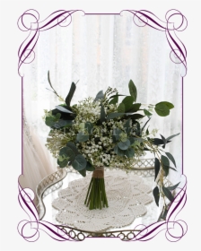 Silk Artificial Baby S Breath And Australian Native - Wedding Basket For Flower Girl, HD Png Download, Transparent PNG