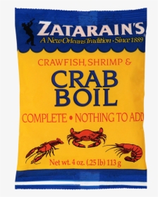 Zatarain S® Crawfish, Shrimp And Crab Boil - Zatarain's Crab Boil, HD Png Download, Transparent PNG