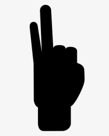Hand With Two Raised Fingers, HD Png Download, Transparent PNG