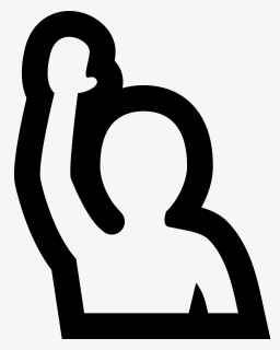 Noun Raised Hand - Person Raising Hand Clipart, HD Png Download, Transparent PNG