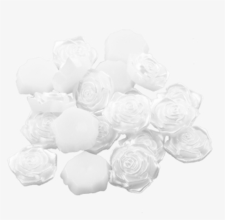 20 White Rose Cabochon Embellishments - Garden Roses, HD Png Download, Transparent PNG