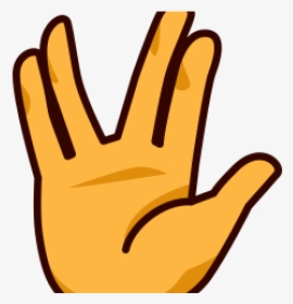 Hand Emoji Clipart Raised Hand - Opening Hand Between Middle And Ring Finger, HD Png Download, Transparent PNG