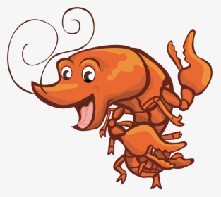 Orange Happy Crawfish Clip Art - Crawfish Png Vector Clipart, Transparent Png, Transparent PNG
