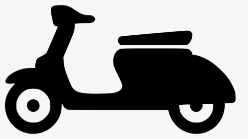 Scooter - Vespa Clipart Black And White, HD Png Download, Transparent PNG