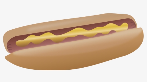 Hot Dog With Mustard Clip Arts - Hot Dog, HD Png Download, Transparent PNG