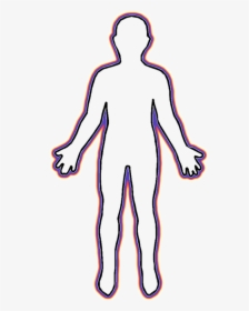 Back Body Clipart Png - Human Body Cartoon Outline, Transparent Png, Transparent PNG