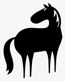 Horse Full Body Cartoon Variant Facing The Left Direction - Cute Cartoon Black Horse, HD Png Download, Transparent PNG