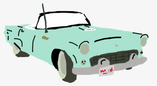 #car #oldcar #drawn #cardrawing #freehand #swag #blue - Antique Car, HD Png Download, Transparent PNG