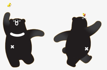 Black Simple Cute Bear Png Download - Bear Mascot Character Design Behance, Transparent Png, Transparent PNG
