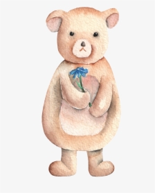 Transparent Cute Bear Png - Cute Painted Bear, Png Download, Transparent PNG