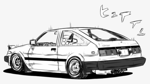 “[muffled Eurobeat In The Distance] Car Commission - Initial D En Png, Transparent Png, Transparent PNG