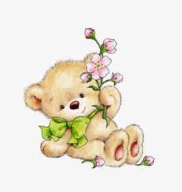 Transparent Cute Teddy Bear Clipart - Cartoon Drawing Of Teddy Bear, HD Png Download, Transparent PNG