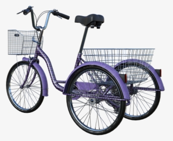 Bicycle, Trike, 3 Wheeler, Basket, Handlebars, Seat - Велосипед С Три Колела, HD Png Download, Transparent PNG