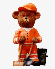 Bear, Profession, Refuse Collector, Figure, Cute, Sweet - Waste, HD Png Download, Transparent PNG