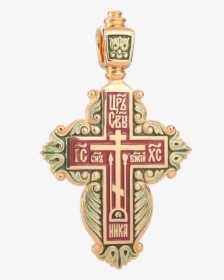 Old Believers Enameled Cross Pendant “blossoming Cross” - Женский Старообрядческий Нательный Крест, HD Png Download, Transparent PNG