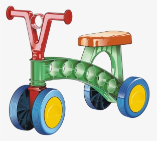 Tricycle, Vehicle, Transport, Toy, Child, Drawing - Push & Pull Toy, HD Png Download, Transparent PNG