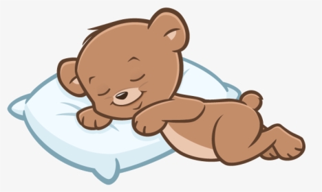 Sleepover Clipart Teddy Bear - Teddy Bear Sleeping Cartoon, HD Png Download, Transparent PNG