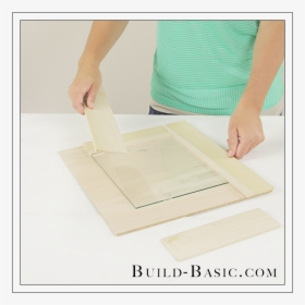 Diy Burlap Picture Frame By Build Basic Step - Plywood, HD Png Download, Transparent PNG
