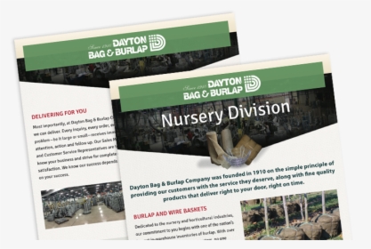 Our Dayton Bag & Burlap Projects - Flyer, HD Png Download, Transparent PNG