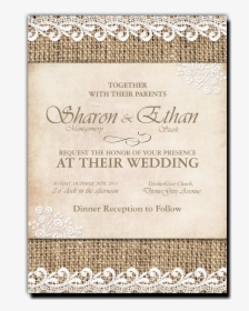 Shabby Chic Invitation Printable - Wedding Invitation, HD Png Download, Transparent PNG