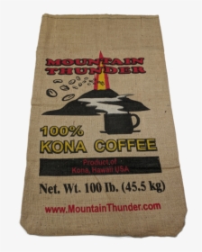 Burlap Coffee Bag Mountain Thunder, HD Png Download, Transparent PNG