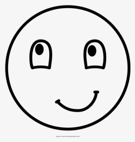 Laughing Face Coloring Page - Smiley, HD Png Download, Transparent PNG