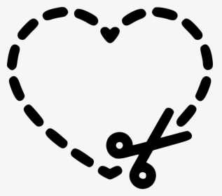 Tailoring Heart Cut Svg - Heart And Scissor Icon, HD Png Download, Transparent PNG