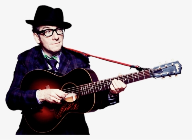 Elvis Costello Holding His Guitar - Elvis Costello Png, Transparent Png, Transparent PNG