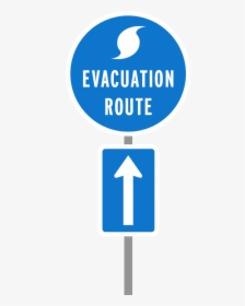 Sign With Hurricane Icon And Text Reading Evacuation - Sign, HD Png Download, Transparent PNG